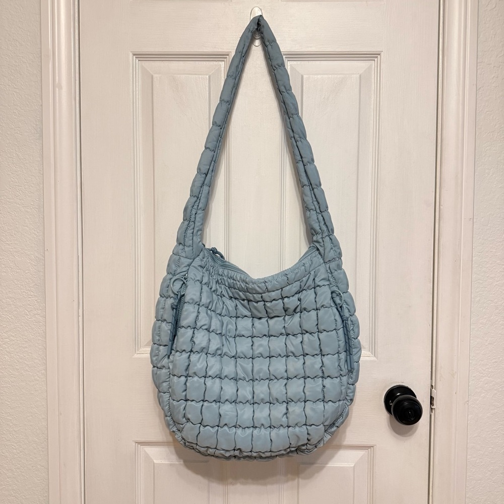 Urban Expressions Tamsin Quilted Puffer Hobo Baby Blue